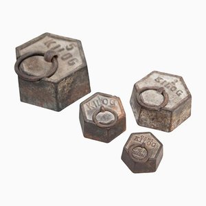 Set of Four Vintage Weights, Circa 1920