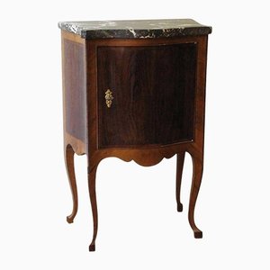 Tuscan Crossbow Bedside Table with Marble Top