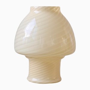 Lámpara de mesa vintage en forma de hongo de Murano amarillo A: 28 cm