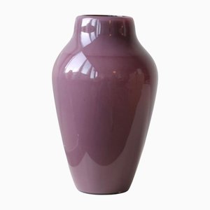 Vase Vintage en Verre de Murano Bordeaux H: 30 cm