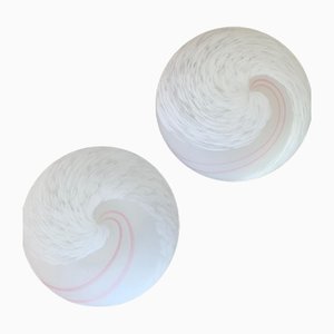Murano Glass Ceiling or Wall Lamps, Set of 2