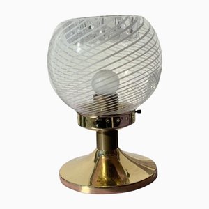 Lámpara de mesa vintage de cristal de Murano de 25 cm
