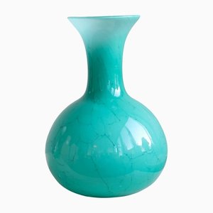Vintage Murano Green Glass Vase