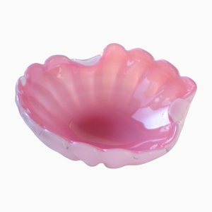 Vintage Pink Alabastro Murano Shell Bowl