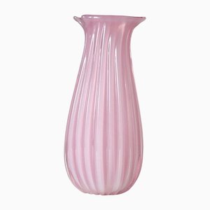 Jarrón vintage grande de alabastro rosa de Murano H: 30 cm