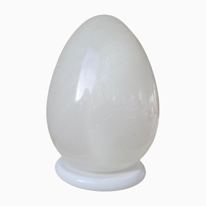 Lampada da tavolo vintage a forma di uovo in vetro di Murano H: 38 cm