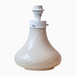 Base de lámpara vintage en blanco crema de Murano H: 23 cm