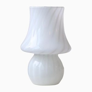 Lampada da tavolo vintage in vetro di Murano a forma di fungo H: 24,5 cm