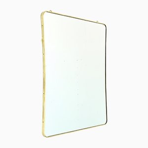 Mirror with Frame in Brass, 1950s