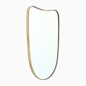 Mirror with Frame in Brass, 1950s