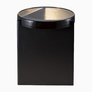 Alwa One Table in Black with a Smoky Glass Top by Sebastian Herkner for Pulpo