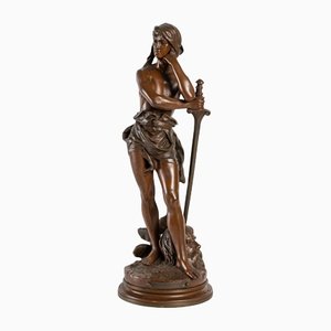 Henri Honoré Plé, David Victor, XIX secolo, bronzo patinato