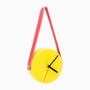Yellow & Red Clock by Marco Rocco, 2018