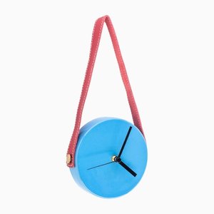 Blue & Red Clock by Marco Rocco, 2018