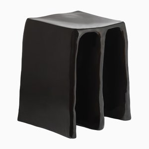 Tabouret Chouchou 1701BGL Vernis Noir par Lorenzo Zanovello pour Pulpo