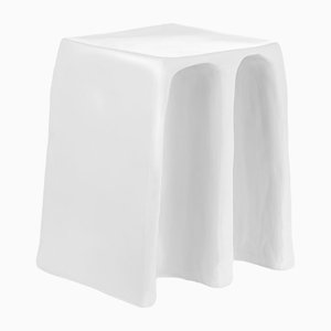 Tabouret Chouchou 1701WGL Vernis Blanc par Lorenzo Zanovello pour Pulpo