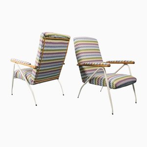 Reclining Armchairs in Missoni Fabric, 1970s, Set of 2