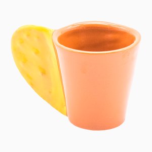 Taza de café Spinosa en naranja y amarillo de Marco Rocco, 2018