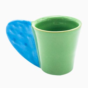 Taza de café Spinosa en verde y azul de Marco Rocco, 2018