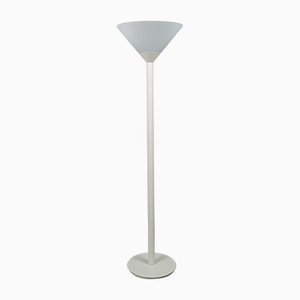 Large Futuristic German Mouth-Blown Frosted Glass Floor Lamp from Limburg, 1960s