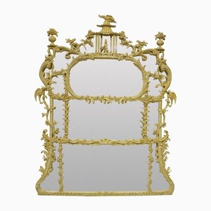 Chinese Chippendale Revival Overmantel Mirror, 1930s