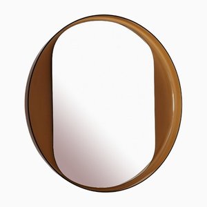 Vintage Acrylic and Mirror Glass Round Wall Mirror from Guzzini, 1970s