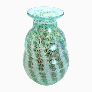 Vintage Colorful Handmade Glass Vase, 1970s
