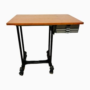 Industrial Wood and Iron Desk, 1960s
