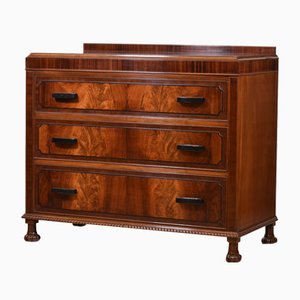 English Mahogany & Rosewood Chest of Drawers, 1920s