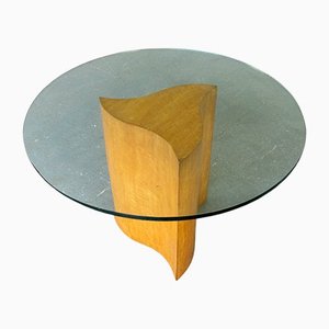 Table en Bouleau et Verre, 1970s