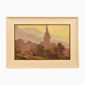 Landscape, Early 20th-Century, Oil on Canvas, Framed