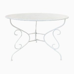 Metal Garden Table with Perforated Design
