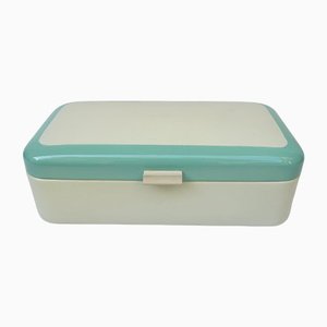 Beige & Mint Green Bread Box, 1950s