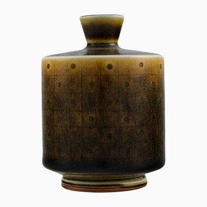 Vase in Glazed Ceramic by Berndt Friberg for Gustavsberg Studio Hand