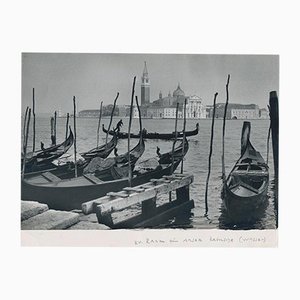 Erich Andres, Venedig, Gondola on Water, 1955, Silbergelatine Druck