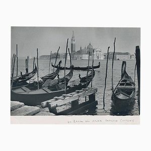 Erich Andres, Venise, Gondole sur l'Eau, 1955, Impression Gélatine Argentée