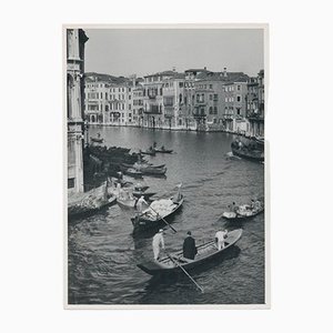 Erich Andres, Venedig, Gondola on Water, 1955, Silbergelatine Druck