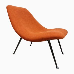 Fauteuil Mid-Century Orange Rouille par Theo Ruth pour Artifort