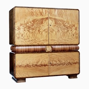 Art Deco Scandinavian Birch and Elm Cabinet