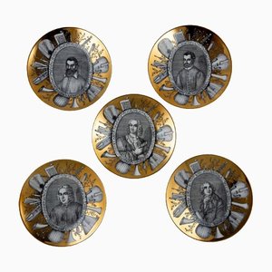 Plate by Piero Fornasetti, Set of 5
