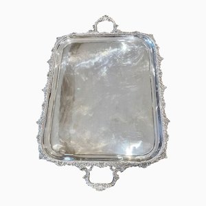Large Antique Victorian Silver Plated Tea Tray