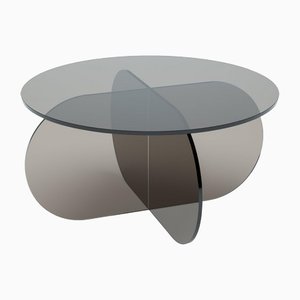 Nor Circle 70 Clear Glass Table by Sebastian Scherer