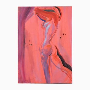 Anastasia Kurakina, Nude of Woman, Oil on Cardboard, 2018