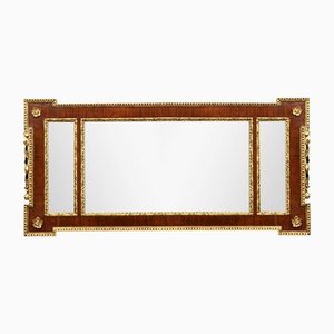 19th Century Parcel-Gilt Mahogany Overmantle Mirror