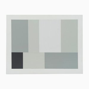 Tom Mcglynn, Small Gray Test Pattern 2, 2004, Acrylique & Gouache sur Bois