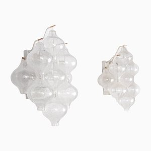 Lámparas de pared Tulipan de cristal de Murano de JT Kalmar para Kalmar, años 60. Juego de 2