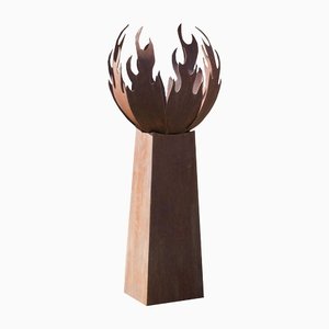 Outdoor Feuerstelle, Flame with Conus, 2021, Metall