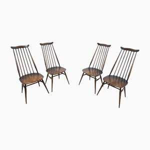 Chaises de Salle à Manger Goldsmith Mid-Century en Orme de Ercol, 1960s, Set de 4