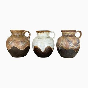 German Ceramic Pottery Lava Vases from Dümler and Breiden, 1960s, Set of 3