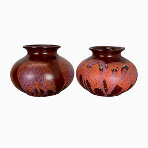 Deutsche Keramikvasen von Steuler Ceramics, 1970er, 2er Set